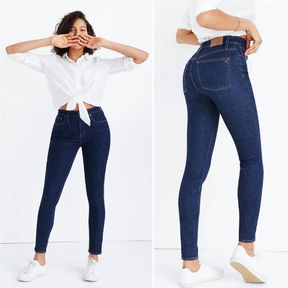 Madewell Curvy High Rise Skinny Jeans Lucille Wash Blue H6386 Size 29T 29 Tall